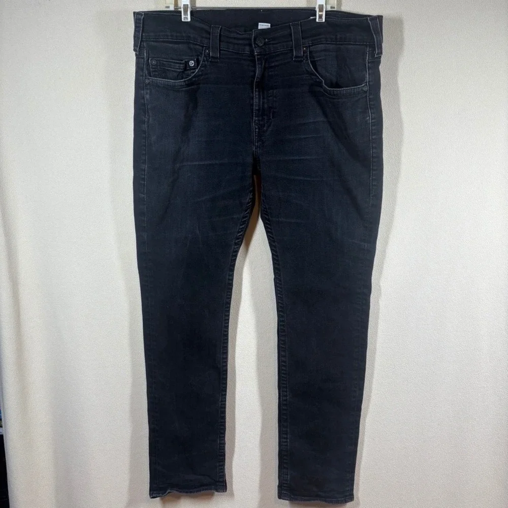 True Religion Gino Slim No Flap Jeans 40x33 Body‎ Rinse Black Streetwear Edgy